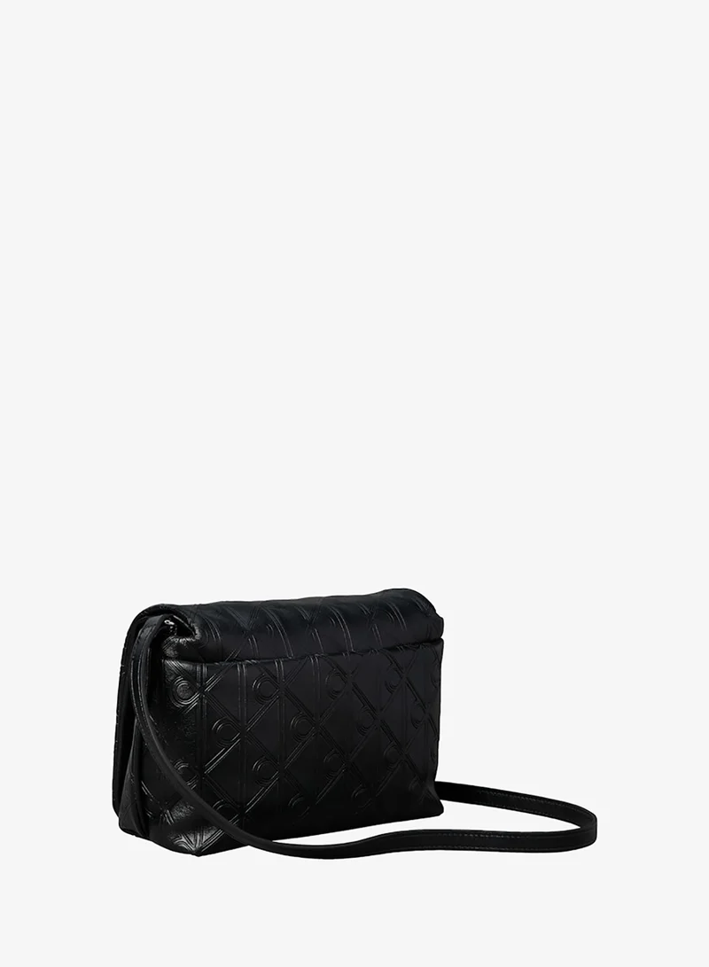 CALVIN KLEIN Puffer Emblem Logo Flap Crossbody Bag